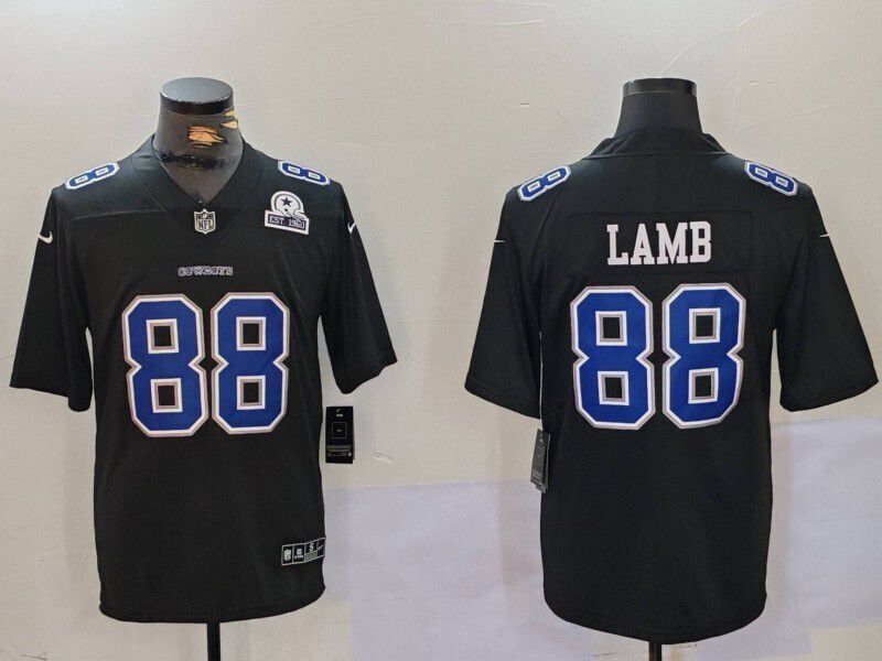 Men 2025 Dallas Cowboys Nike #88 Lamb Black Limited NFL Jersey  003